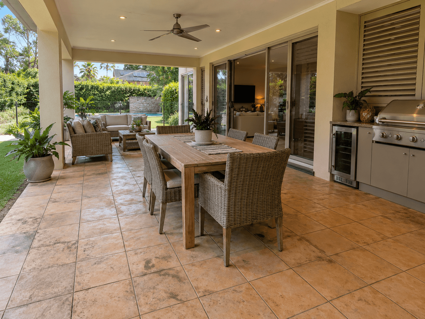 An alfresco floor, before