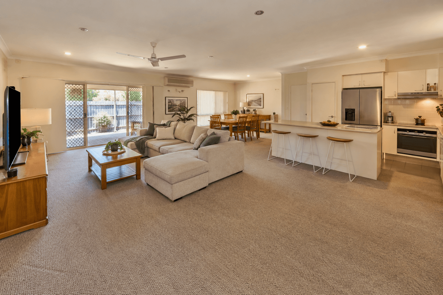 An open-plan living floor, before